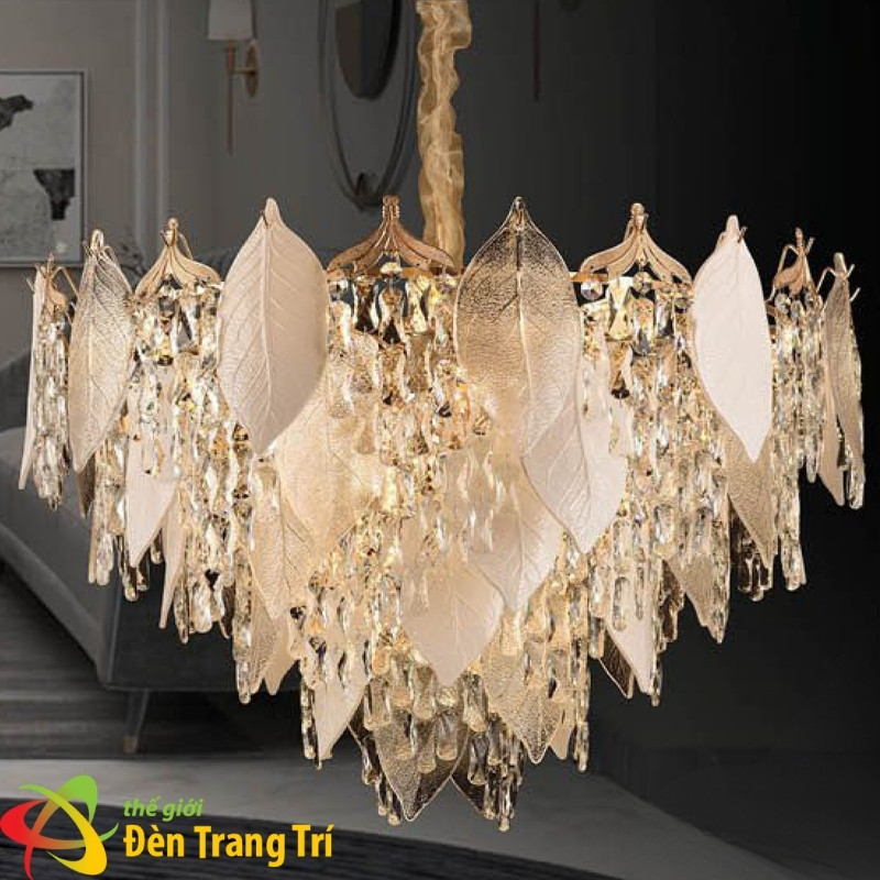 Đèn Chùm Pha Lê Hiện Đại Trang Trí Phòng Khách Sang Trọng