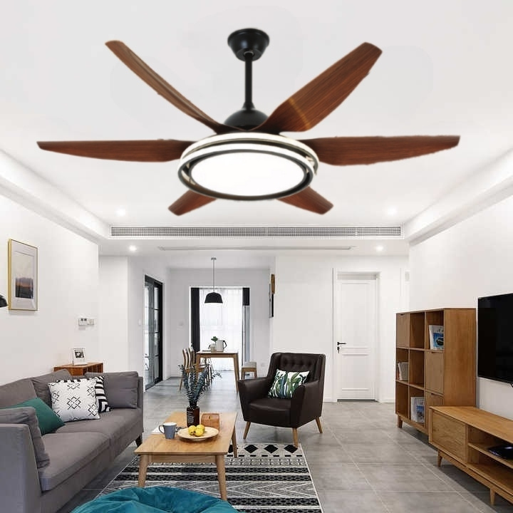 Đèn quạt trần trang trí phòng ngủ sang trọng